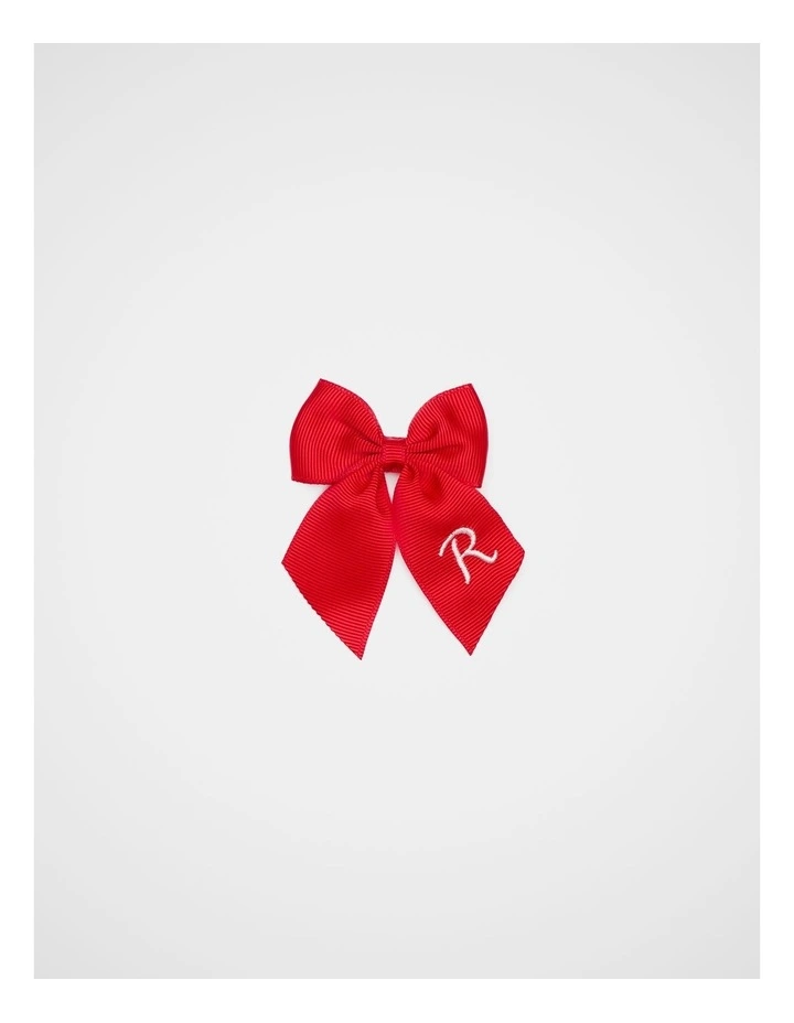 Grosgrain Initial Bow Duckclip image 1