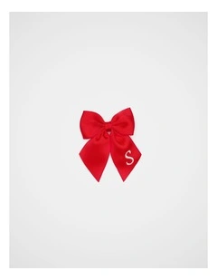 Grosgrain Initial Bow Duckclip