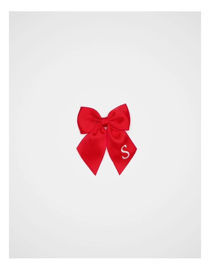 Grosgrain Initial Bow Duckclip image 1