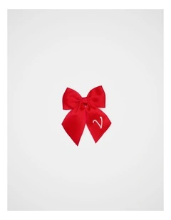 Grosgrain Initial Bow Duckclip
