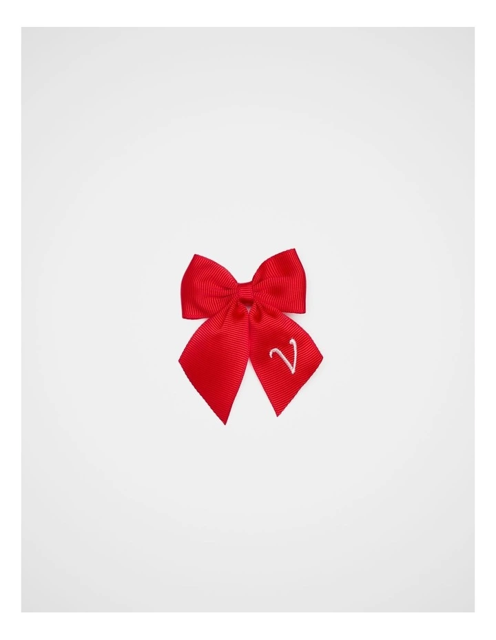 Grosgrain Initial Bow Duckclip image 1