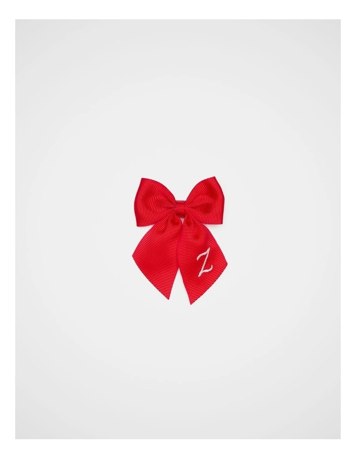 Grosgrain Initial Bow Duckclip image 1