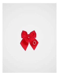 Grosgrain Initial Bow Duckclip