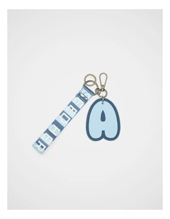 Stripe Strap Initial Keyring