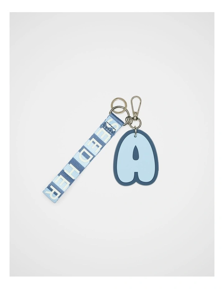 Stripe Strap Initial Keyring image 1