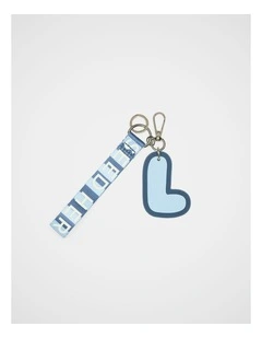 Stripe Strap Initial Keyring