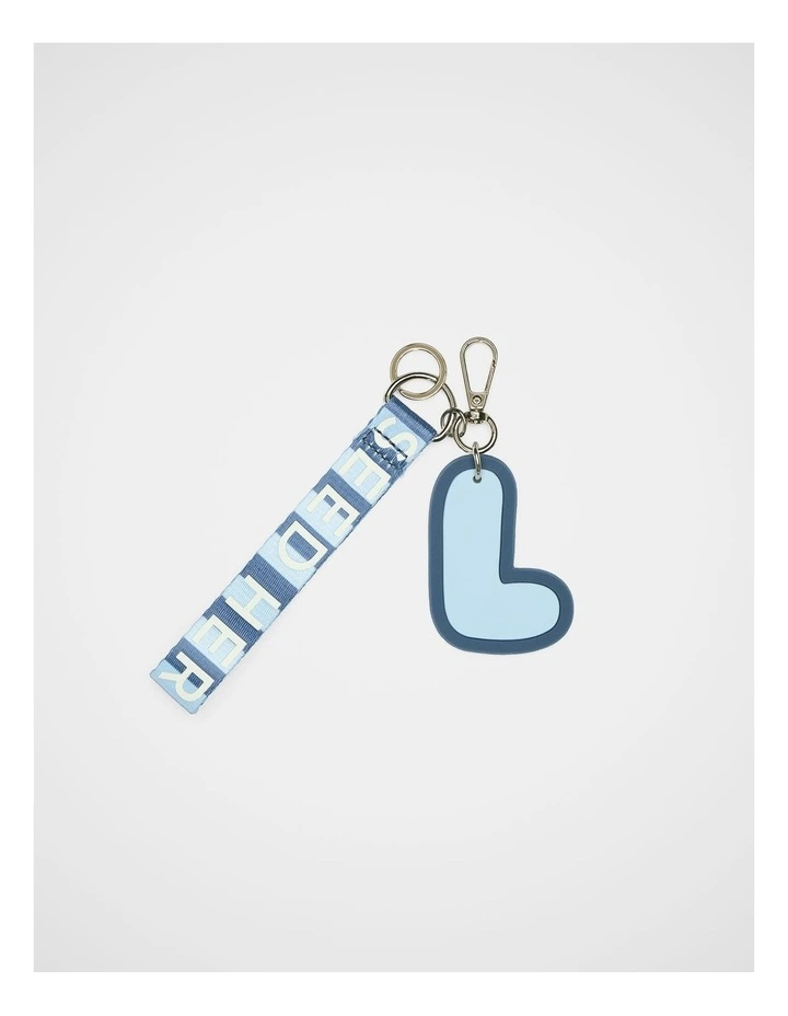 Stripe Strap Initial Keyring image 1