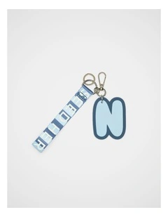 Stripe Strap Initial Keyring