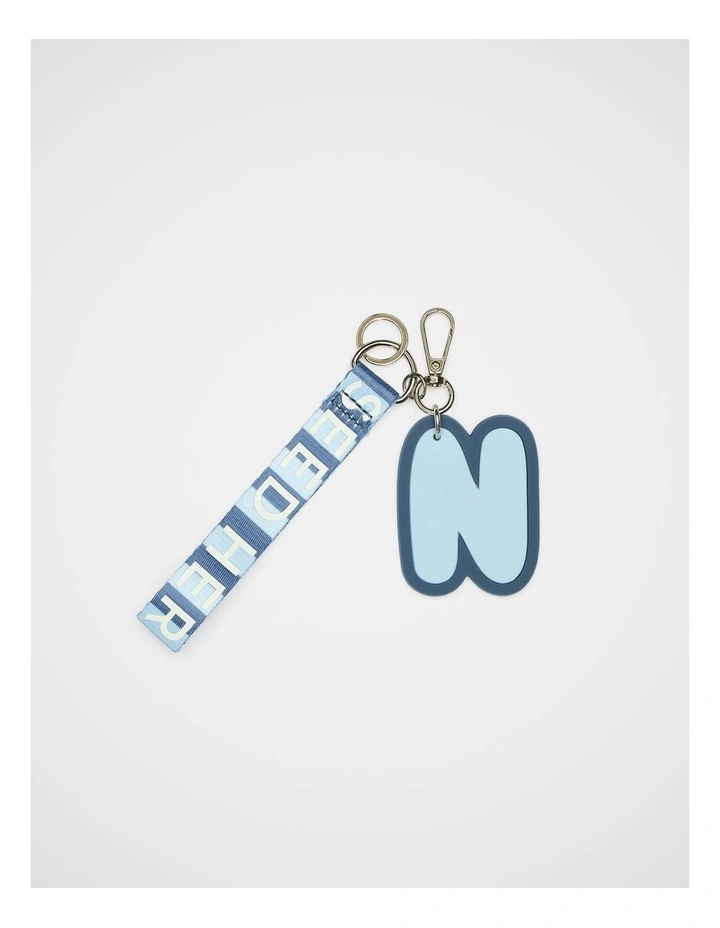 Stripe Strap Initial Keyring image 1
