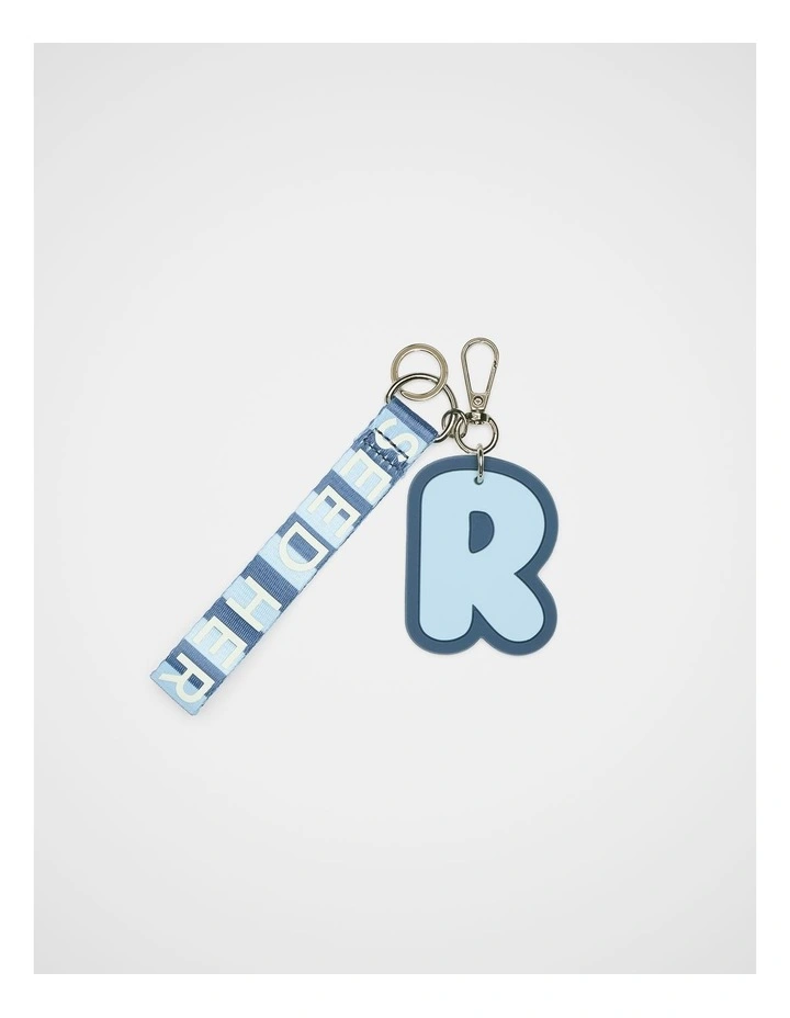 Stripe Strap Initial Keyring image 1