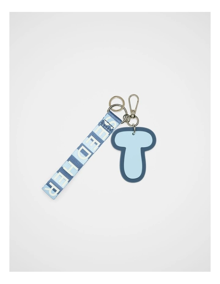 Stripe Strap Initial Keyring image 1