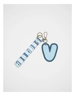 Stripe Strap Initial Keyring
