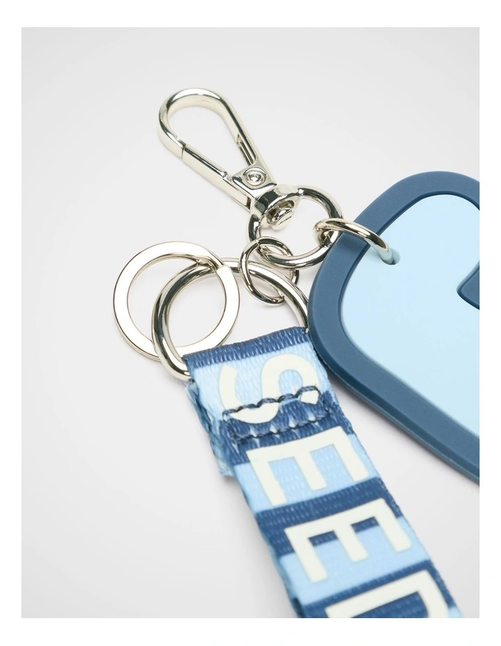Stripe Strap Initial Keyring image 2