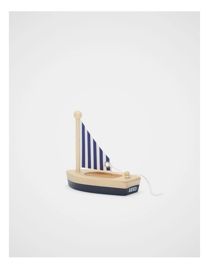 Wooden Boat in Midnight Blue image 1