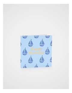 Happy Birthday Yacht Card in Multi