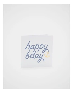 Happy Birthday Yacht And Anchor Card in Multi