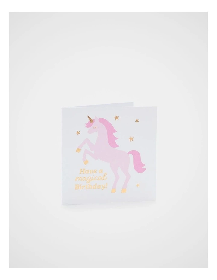 Have A Magical Birthday Unicorn Card in Multi image 1
