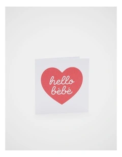 Hello Bebe Heart Card in Multi