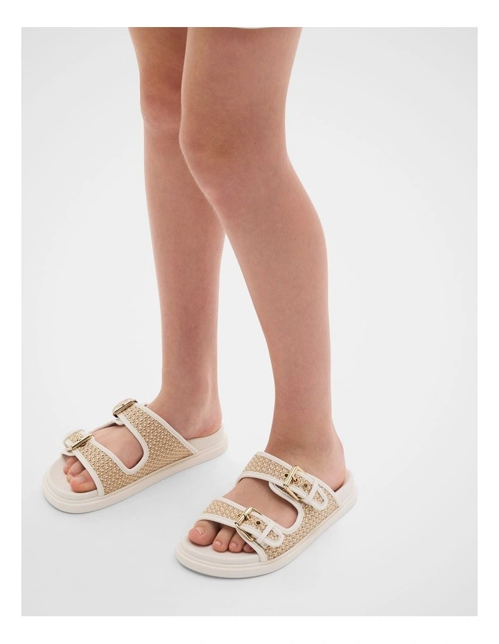 Woven Buckle Sandal in Classic Cream image 2
