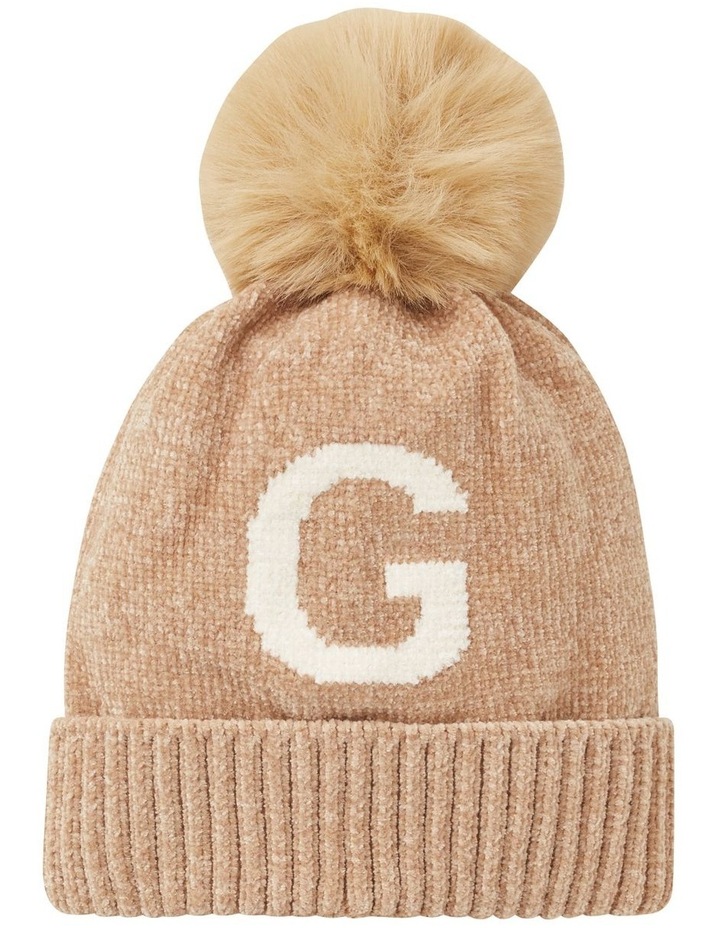Initial Brown Beanie G