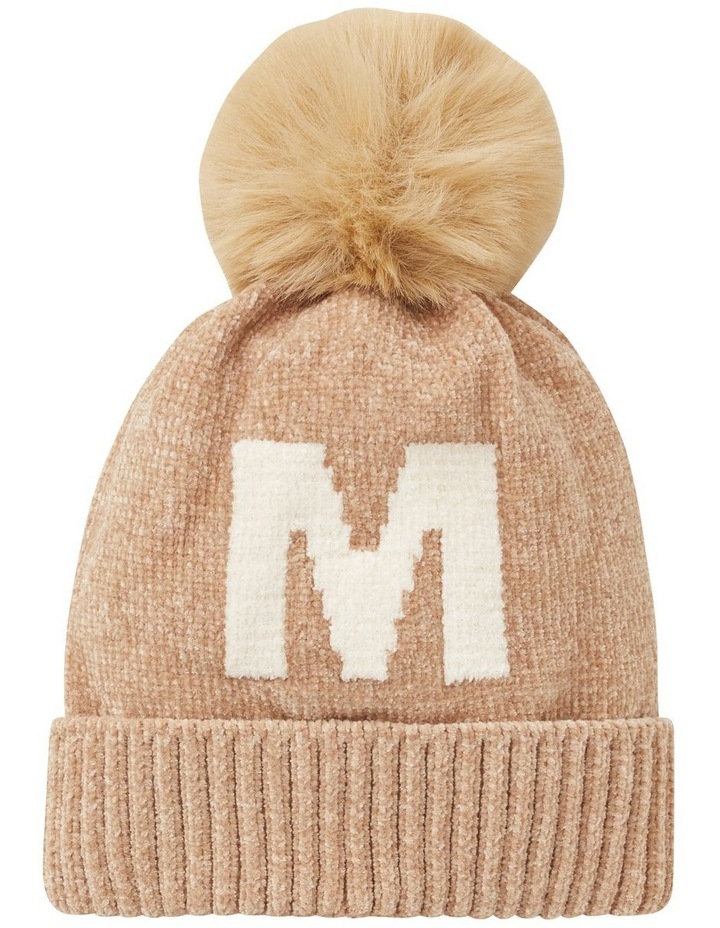 Initial Brown Beanie M