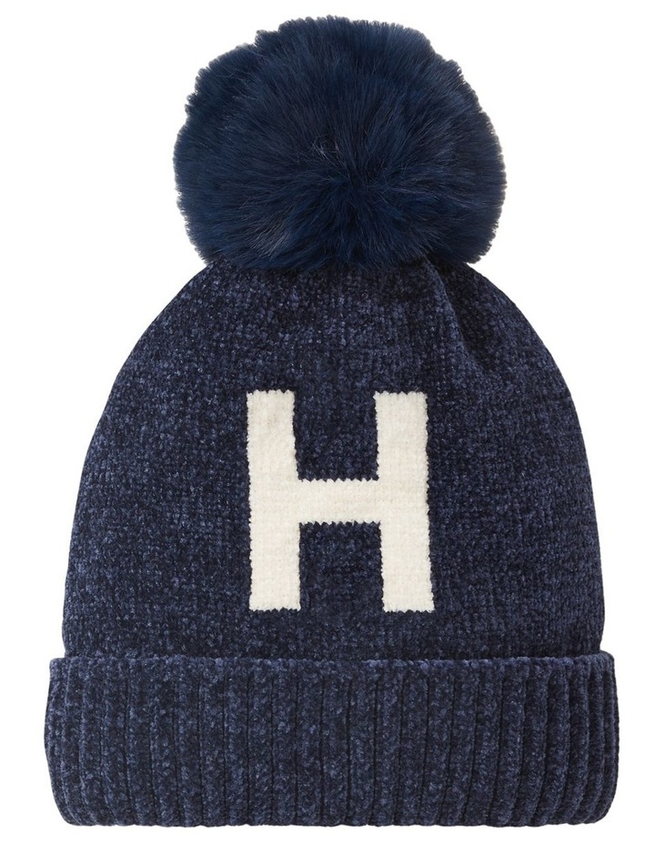 Initial Blue Beanie H
