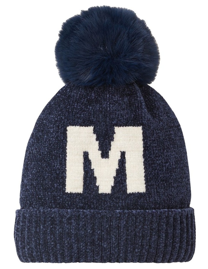 Initial Blue Beanie M