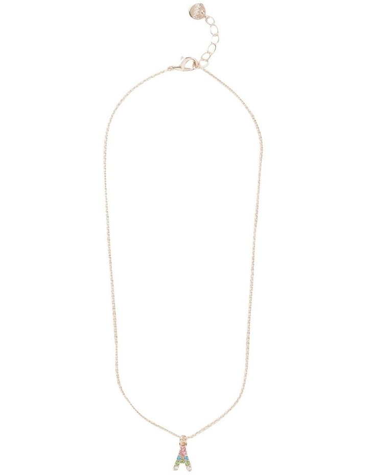 Rainbow Diamante Initial Necklace