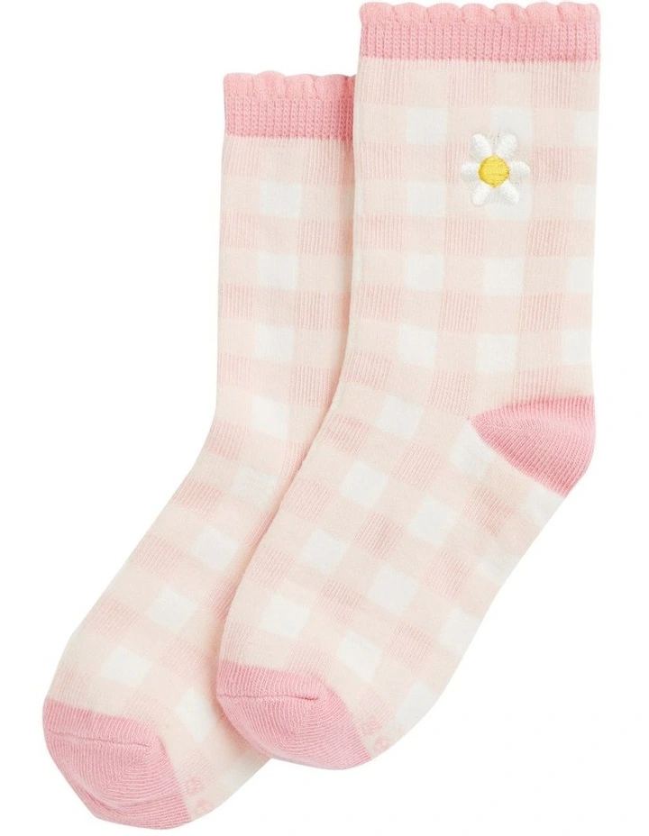 Gingham Daisy Sock image 1