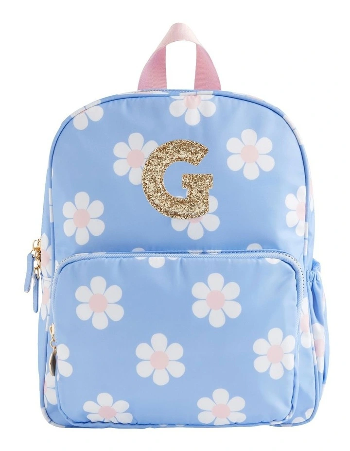Print Initial "G" Backpack in Blue image 1