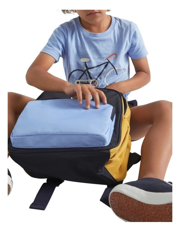 Colour Block Initial "W" Backpack in Multi image 2