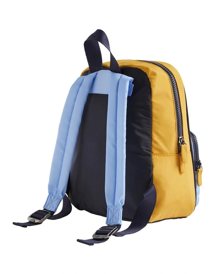 Colour Block Initial "W" Backpack in Multi image 3