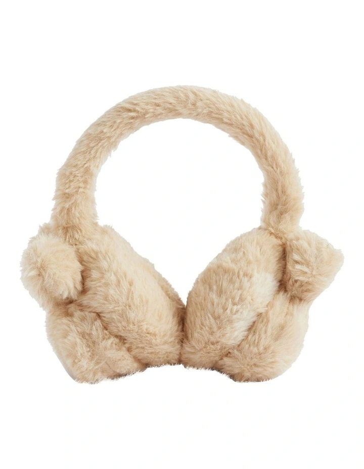 Bunny Ear Muff in Chai image 1