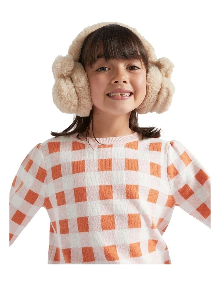 Bunny Ear Muff in Chai image 2