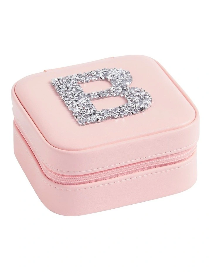 Initial "B" Jewellery Box In Pink image 1