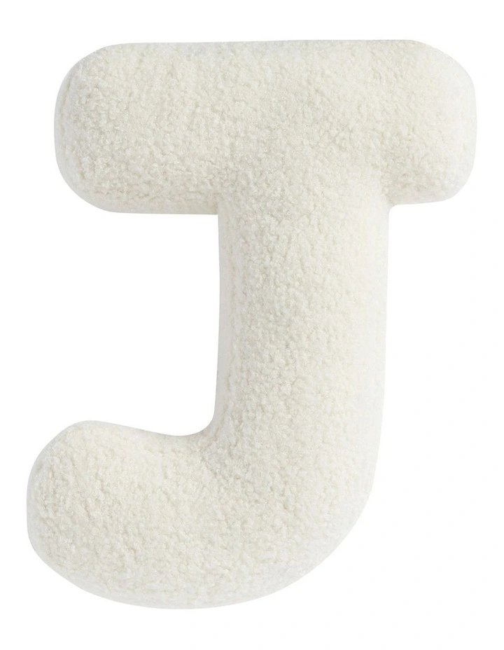 Initial "J" Cushion in Cream image 1
