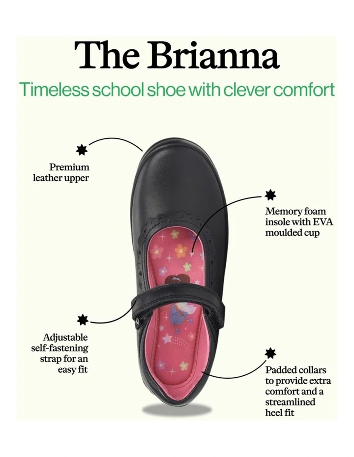 Brianna School Shoe in Black image 2