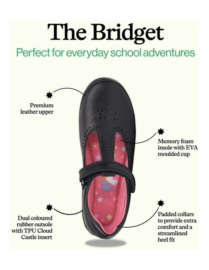 Bridget School Shoe in Black image 2