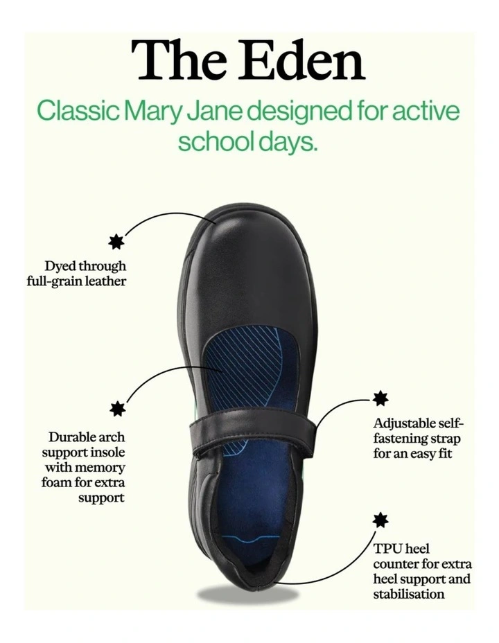 Eden School Shoe in Black image 2