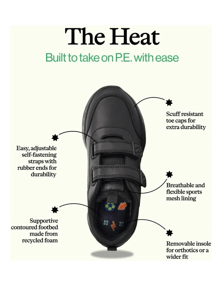 Heat School Shoe in Black image 2