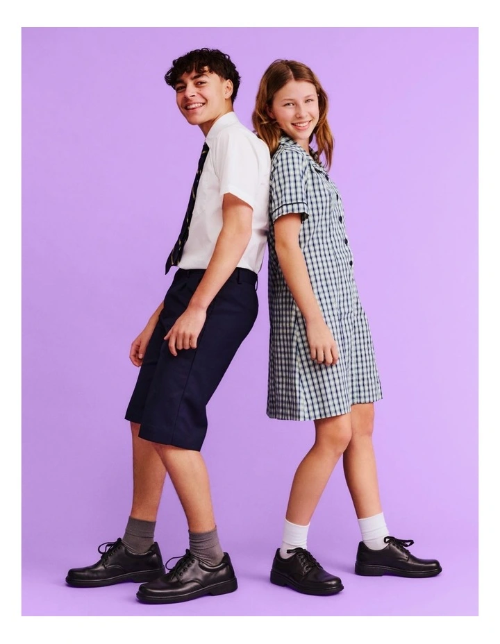 Daytona Senior School Shoe in Black image 5