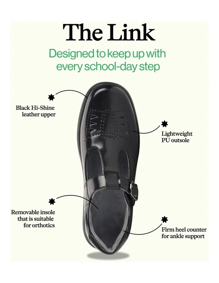 Link School Shoe in Black image 2