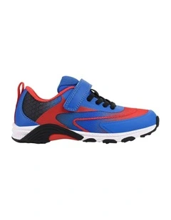 Nifty School Shoe in Blue/Red