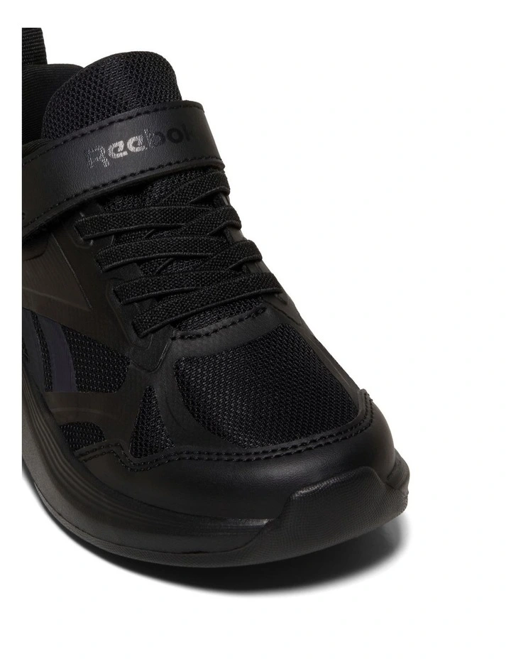 Rush Run 6.0 Elastic Lace And Top Strap Pre-School Sport In Black image 4