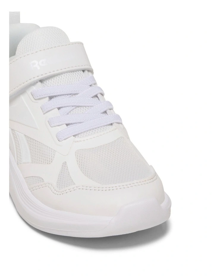 Rush Run 6.0 Elastic Lace And Top Strap Pre-School Sport In White image 4
