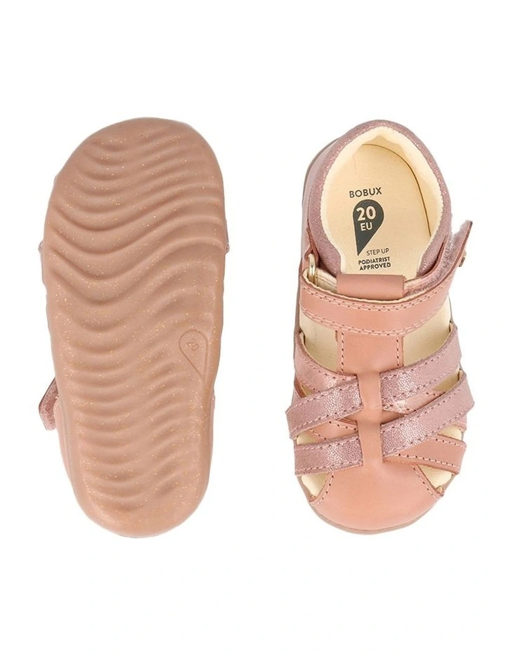 Step Up Cross Jump Sandals in Rose image 3