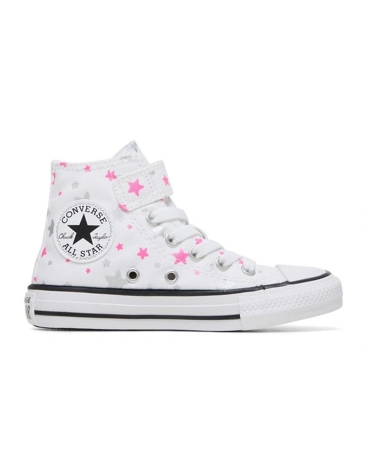 Chuck Taylor All Star 1V High Sparkle Youth Sneakers in White image 1