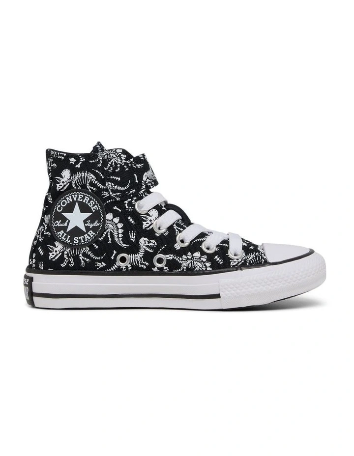 Chuck Taylor All Star 1V Hi Dinos Youth Sneakers in Black/White image 1