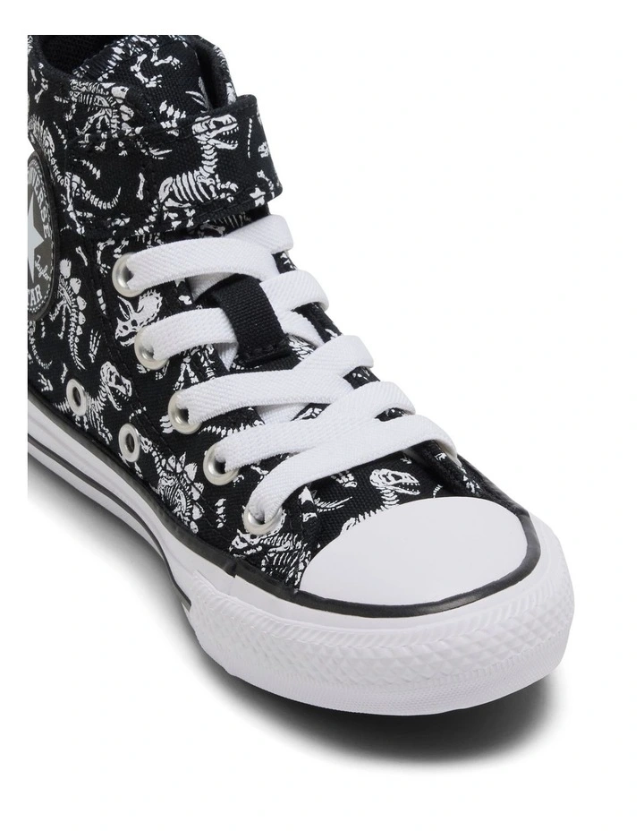 Chuck Taylor All Star 1V Hi Dinos Youth Sneakers in Black/White image 4