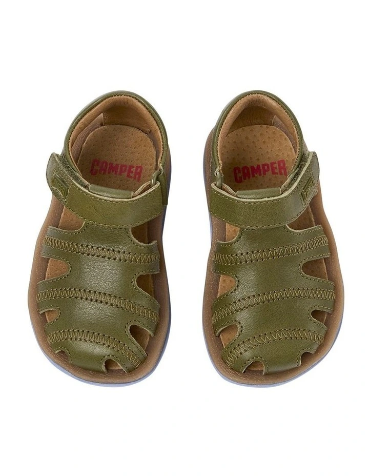 Bicho Cage Infant Sandals in Medium Green image 2